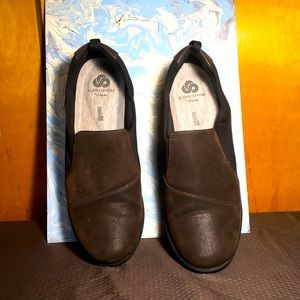 Cloudsteppers by Clark slip on size 10 brown